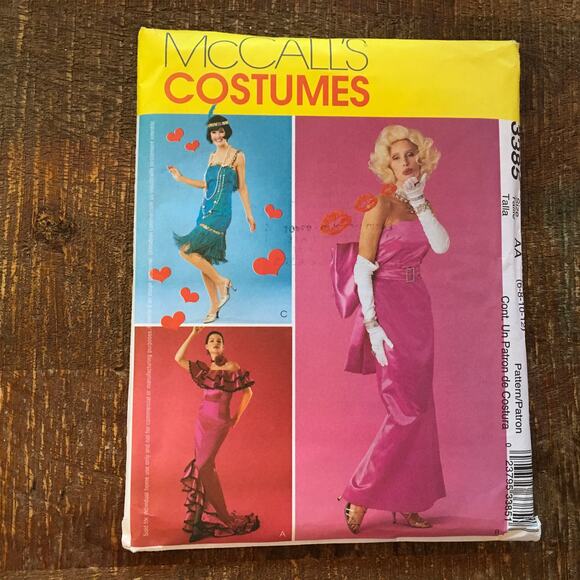 McCalls Sewing Pattern 3385 Marilyn Monroe Flapper Flamenco Costume 6-12 UNCUT - Picture 1 of 2